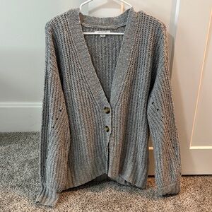 American Eagle Outfitters Heather Gray Cardigan